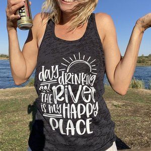 Day Drinking River Happy Place Tank